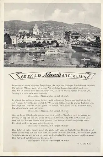 Gruß aus Nassau an der Lahn, gelaufen 1958