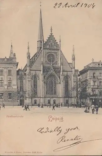 Leipzig, église Pauline, courue en 1904