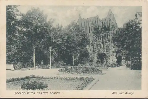 Leipzig, Zoologischer Garten, Alm und Anlage, gelaufen 1927