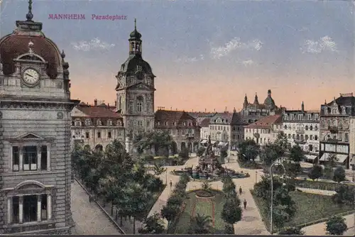 Mannheim, Paradeplatz, ungelaufen