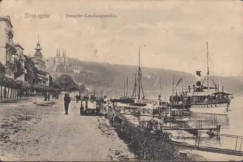 Remagen, Dampfer Landungsstelle, ungelaufen- datiert 1910