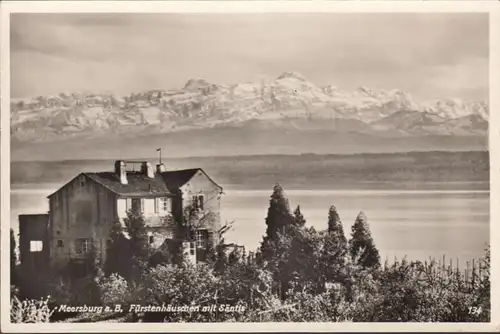 Meersburg, Fürstenhäuschen mit Säntis, ungelaufen