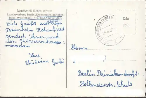 Westerham, Hohenfried, Croix-Rouge allemande, couru en 1960