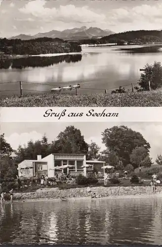 Gruß aus Seeham, Camping Haus am Seehamer See, gelaufen