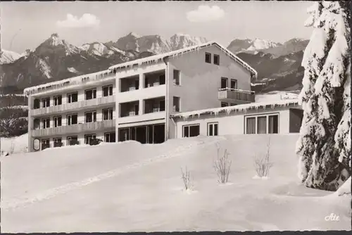 Bad Oy, Kurhaus Tannenhof im Winter, gelaufen 1963