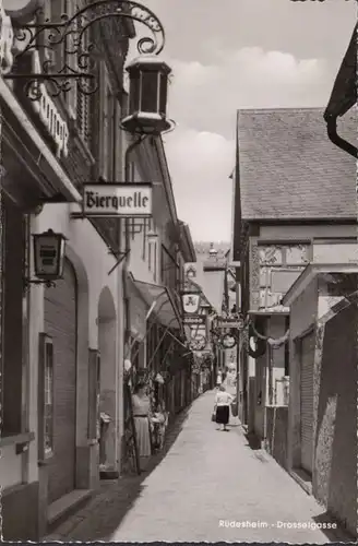 Rüdesheim a.Rhein, Drosselgasse, Bierquelle, ungelaufen