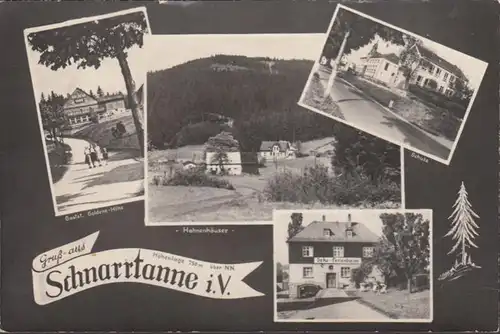 Gruß aus Schnarrtanne, Schule, Ferienheim, Gaststätte, gelaufen 1966