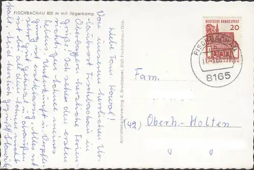 Fischbachau mit Jägerkamp, gelaufen 1968