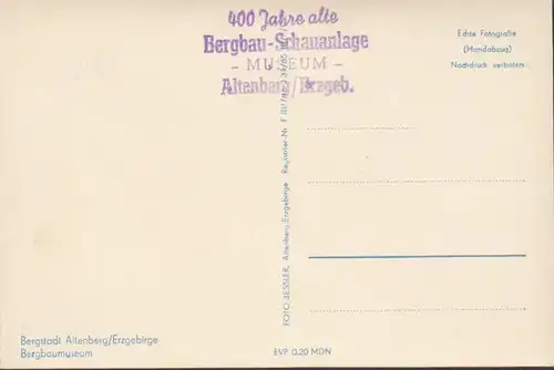 Altenberg, Erzgebirge, Bergbaumuseum, ungelaufen