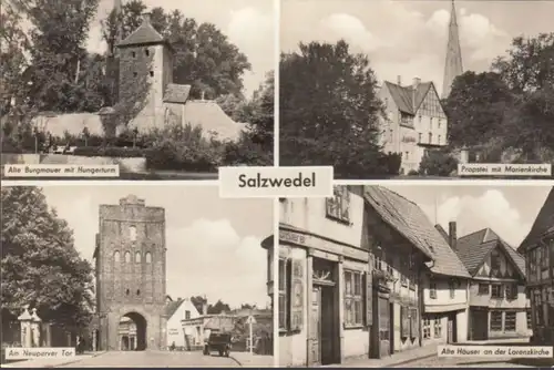 Salzwedel, Hungerturm, Neuperver Tor, Alte Häuser, ungelaufen