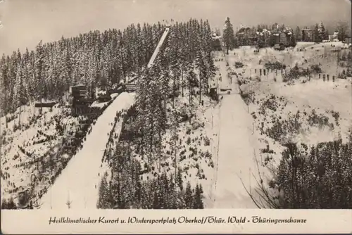 Oberhof, Kurort, Thüringenschanze, gelaufen 1957
