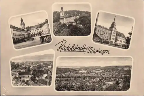 Rudolstadt, vue de la ville, couru en 1964