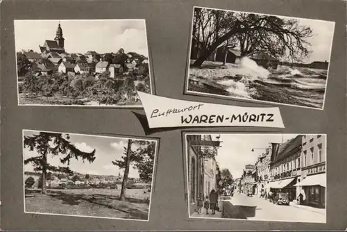 Marchandises- Müritz, multi-image, fourrure, musée d'origine, vues de la ville, couru 1961