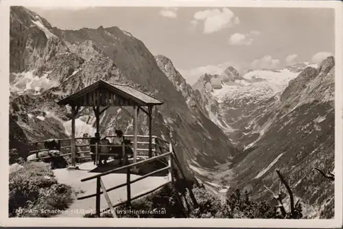 Am Schachen, Blick ins Hinterraintal, gelaufen 1951