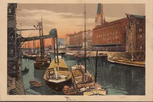 Duisburg, Hafen, ungelaufen- datiert 1923