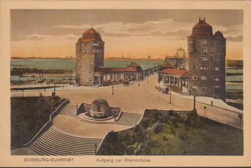 Duisburg, Aufgang zur Rheinbrücke, ungelaufen