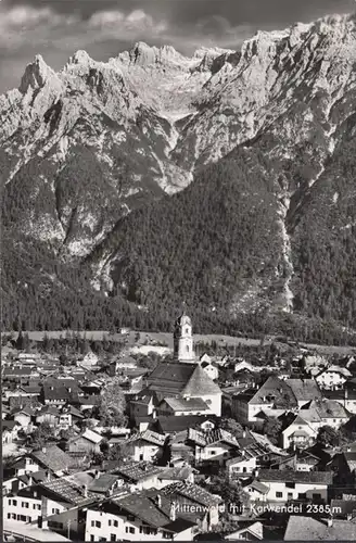 Mittenwald avec Karwendel, couru en 1957