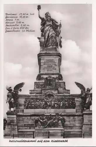 Rüdesheim, Nationaldenkmal auf dem Niederwald, ungelaufen