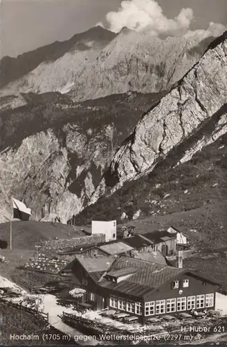 Hochalm gegen Wettersteinspitze, gelaufen 1962