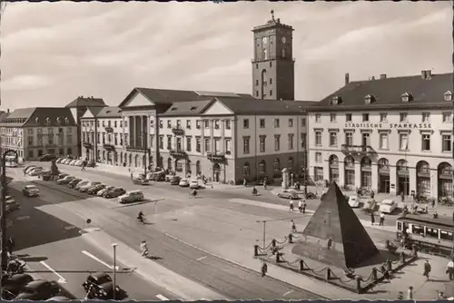 Karlsruhe, Place du Marché, courue en 1959