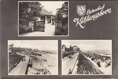Ostseebad Kühlungsborn, Strand, Eingang zum Kurgarten und Lesehalle, gelaufen