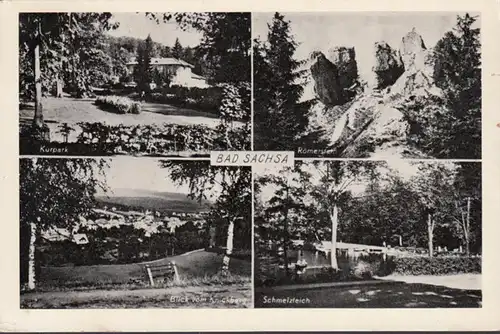 Bad Sachsa, Kurpark, Schmelzteich, Römerstein, gelaufen 1970