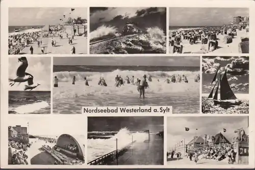 Mer du Nord-Bad Westerland à Sylt, multi-image, couru en 1955