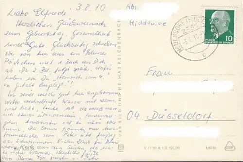 Neuendorf Hiddensee, Mehrbild, gelaufen 1970