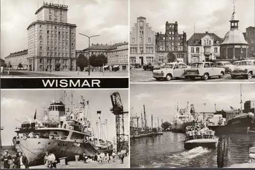 Wismar, Place de la Paix, Bateau Albatros, Port, couru