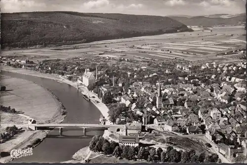 Holzminden, Fliegeraufnahme, gelaufen 1955