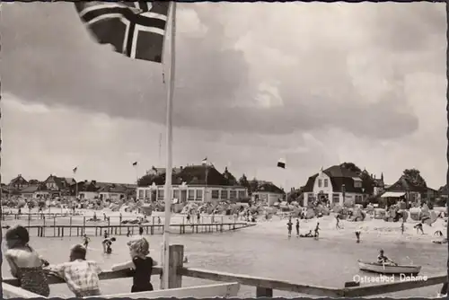 Ostseebad Dahme, Strandansicht, gelaufen 1959