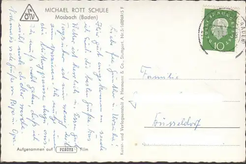 Mosbach, Michael Rott School, couru en 1961