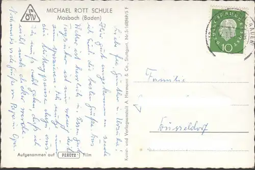 Mosbach, Michael Rott Schule, gelaufen 1961