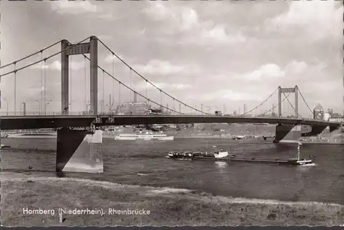 Duisburg, Homberg, Niederrhein, Rheinbrücke, gelaufen 1965