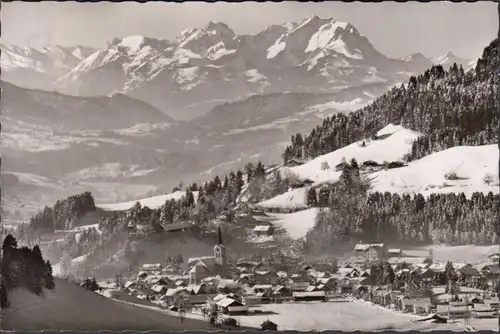 Oberstaufen mit Säntisgruppe, gelaufen 1960
