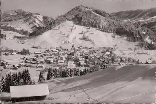 Oberstaufen, Blick vom Kapf zum Staufen, gelaufen 1960