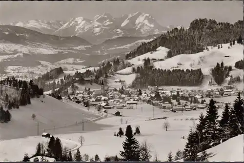 Oberstaufen, Blick auf Schweizer Hochgebirge, ungelaufen- datiert 1963