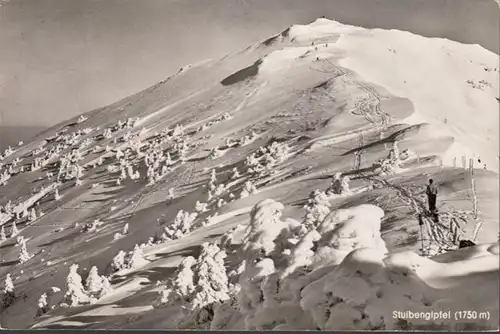 Immenstadt dans l'Allgäu, sommet de Stubiben en hiver, couru en 1963