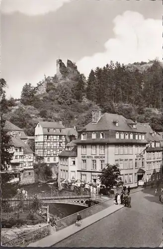 Monschau, Partie an der Rur, Burgruine Haller, gelaufen