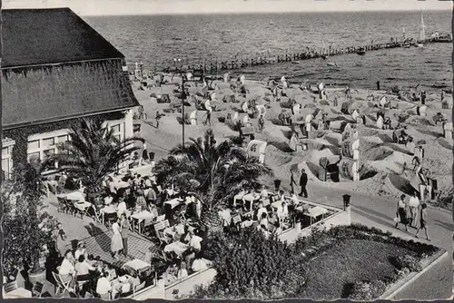 Balte balnéaire Grömitz, hall de plage, terrasse, courue 1961