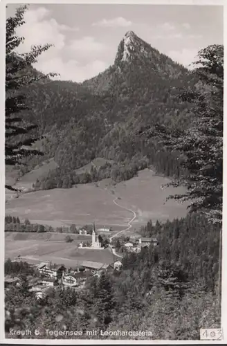 Kreuth, Tegernsee mit Leonhardtstein, ungelaufen