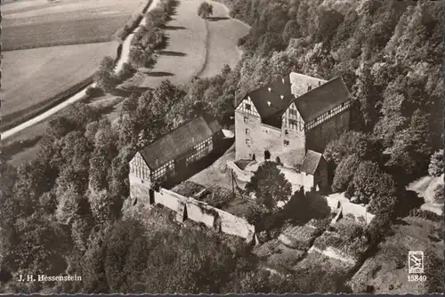 Edersbringhausen, Jugendherberge Hessenstein, Fliegeraufnahme, gelaufen 1962