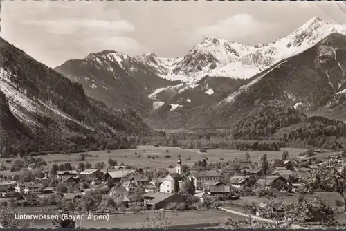 Unterwössen, Stadtansicht, gelaufen 1963