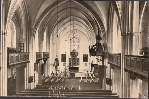 Wittstock Dosse, Inneres der Kirche, St. Marien, gelaufen 1964