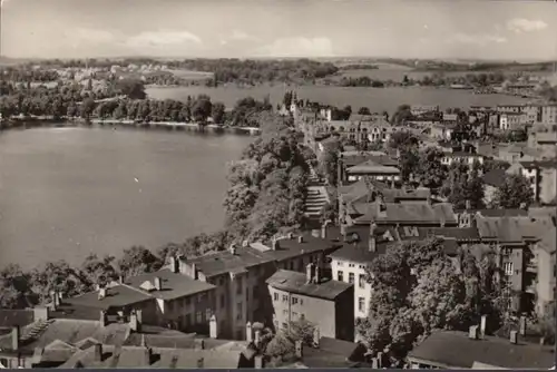 Schwerin, Blick über den Pfaffenteich, gelaufen 1957