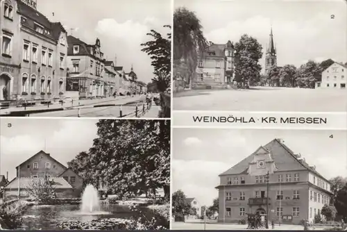 Weinböhla, Bahnhofstraße, Kirchplatz, Liebknecht Platz, gelaufen