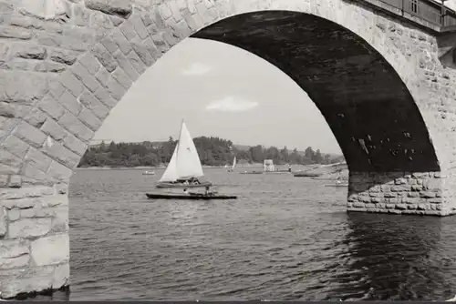 Malter, Talsperre, Brücke, Segelboot, gelaufen 1981
