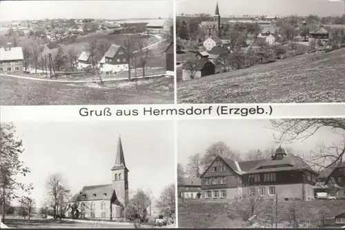 Gruß aus Hermsdorf Erzgeb. Mehrbild, gelaufen