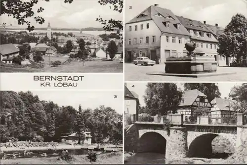 Bernstadt, Brunnen, Waldbad, Pließnitzbrücke, gelaufen