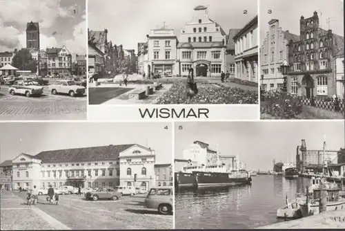 Wismar, marché, Krämerstraße, vieux Suédois, Hôtel de ville, incurvé